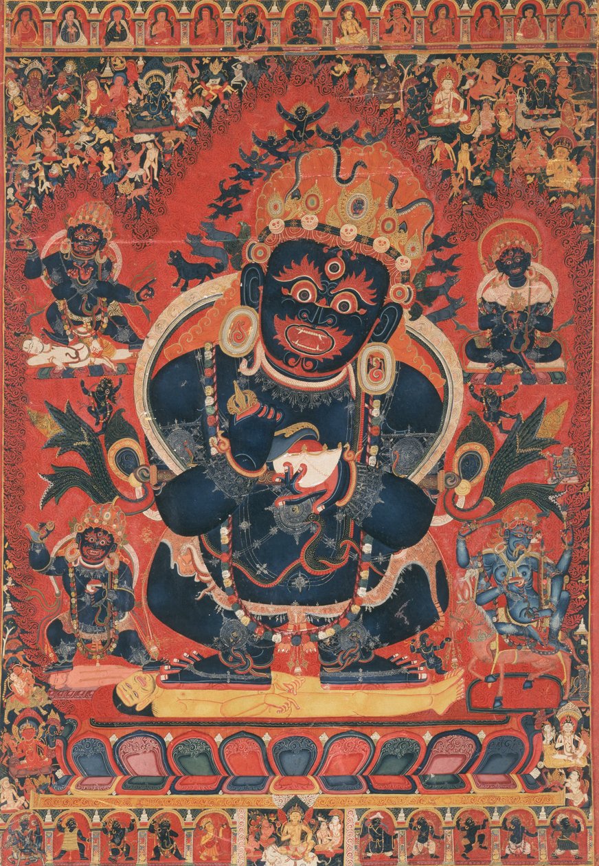 Tvůrce neznámý, centrální tibetský - Mahakala, ochránce stanu od Unbekannt Unbekannt
