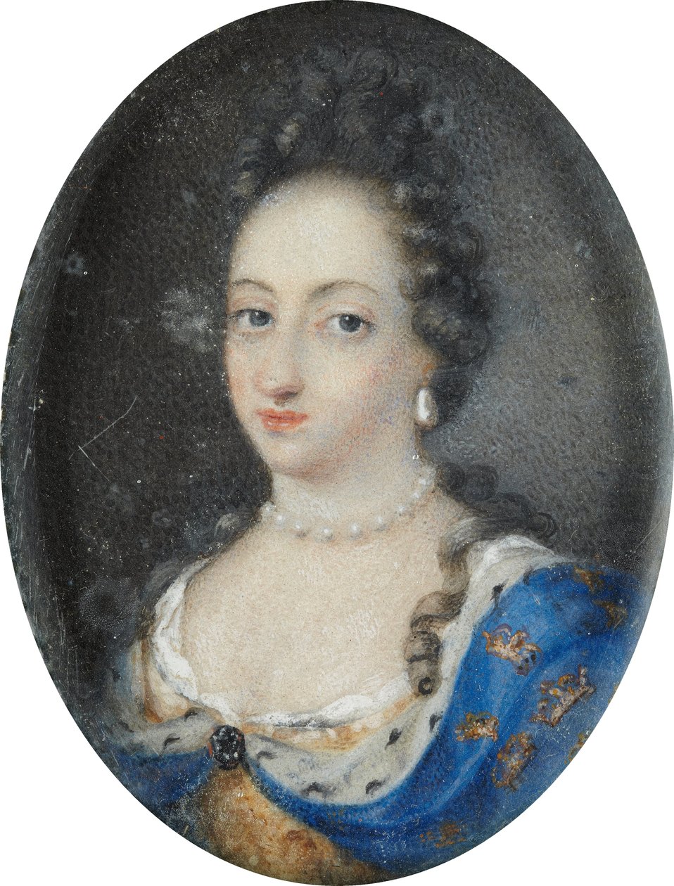Miniaturní portrét královny Ulriky Eleonory starší, švédské královny 1680-1693 od Unbekannt Unbekannt