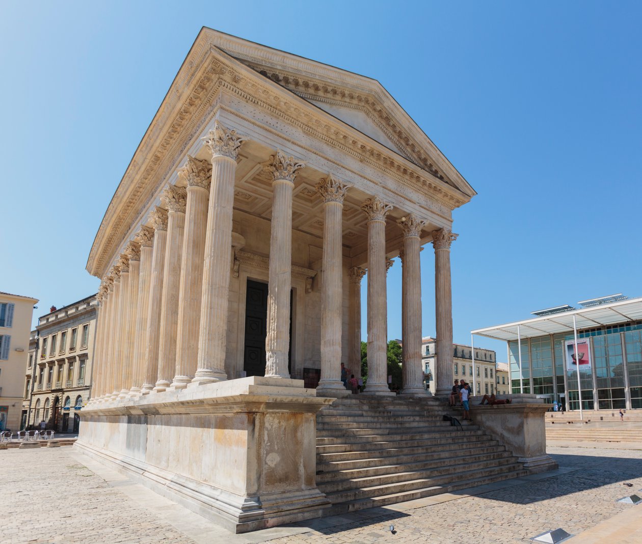 Nimes, Francie. Čtvercový dům. od Unbekannt Unbekannt