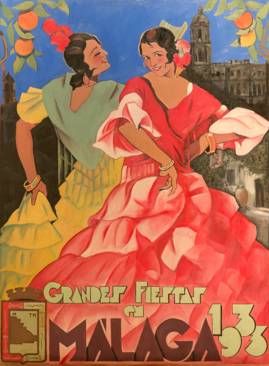 Reklamní plakát Velké festivaly v Malaze 1933. od Unbekannt Unbekannt