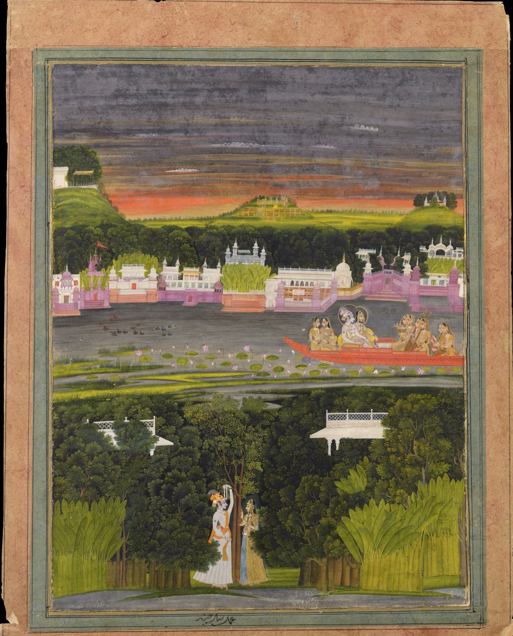 Radha a Krishna na lodi lásky od Unbekannt Unbekannt