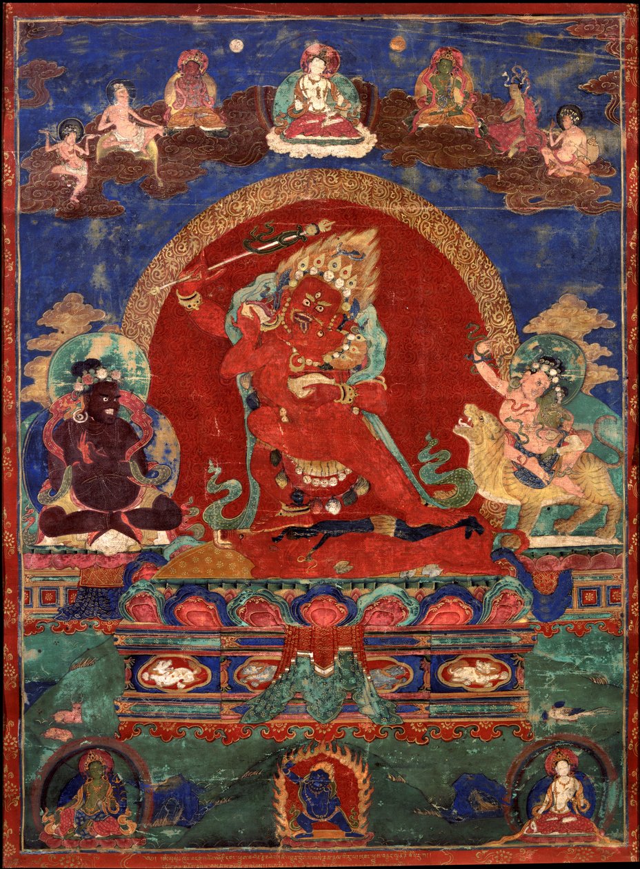 Red Yamari po boku Virupa a Dombi Heruka od Unbekannt Unbekannt