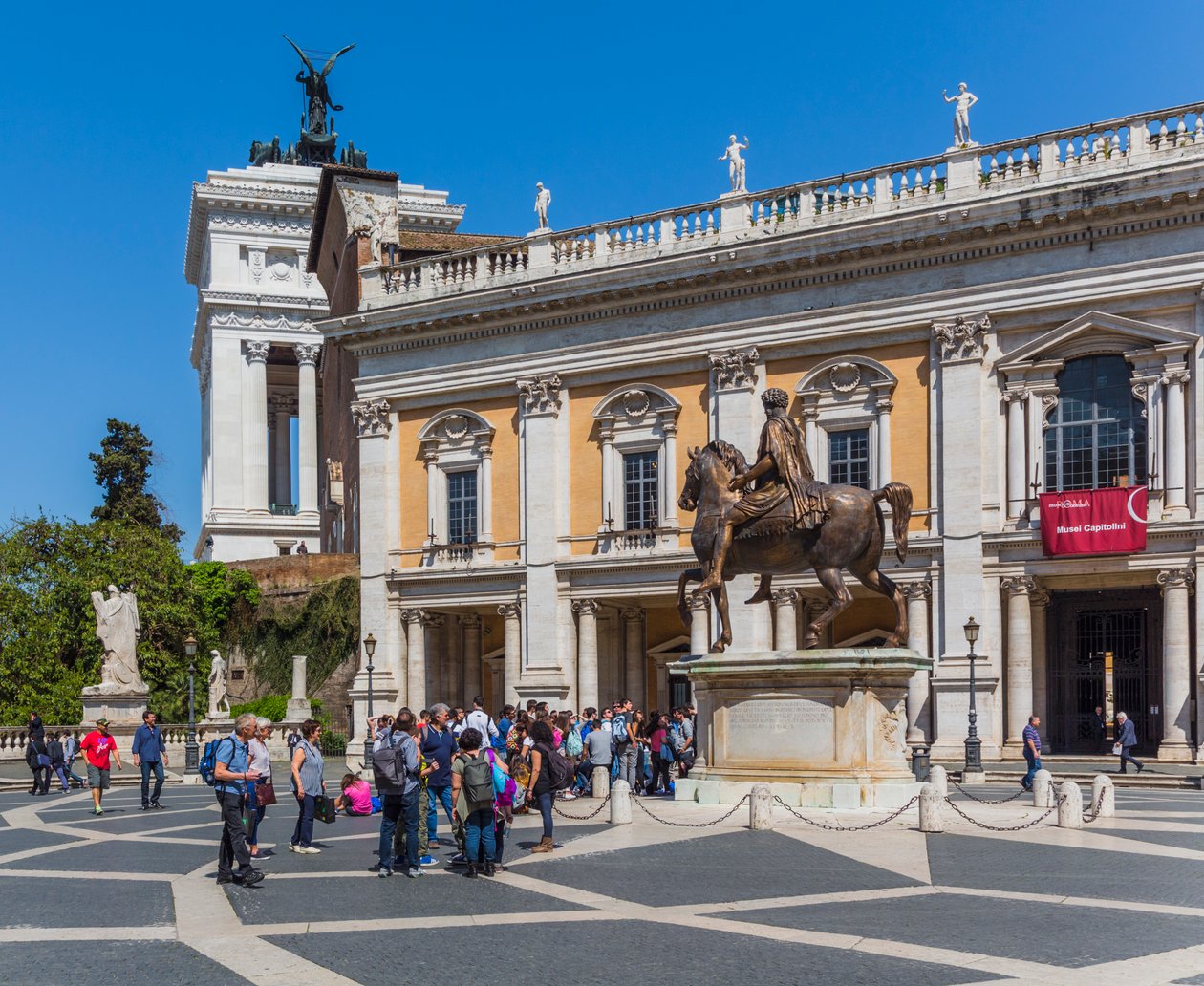 Řím, Itálie. Náměstí Campidoglio. od Unbekannt Unbekannt