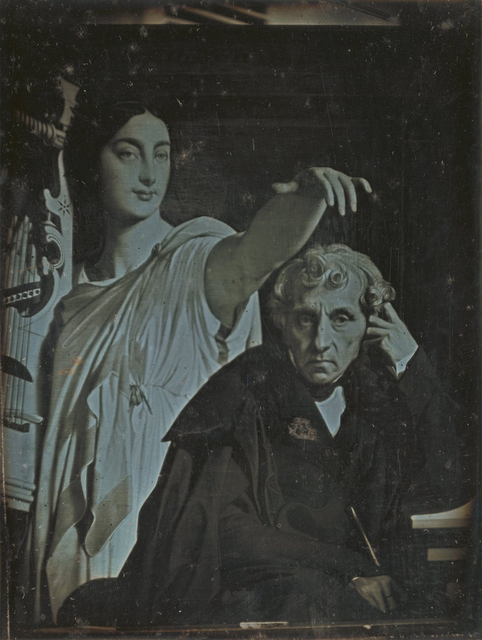 Neznámý výrobce, Francouz - (Ingres Painting of Maria Luigi Carlo Zenobio Salvatore Cherubini and his muse) od Unbekannt Unbekannt