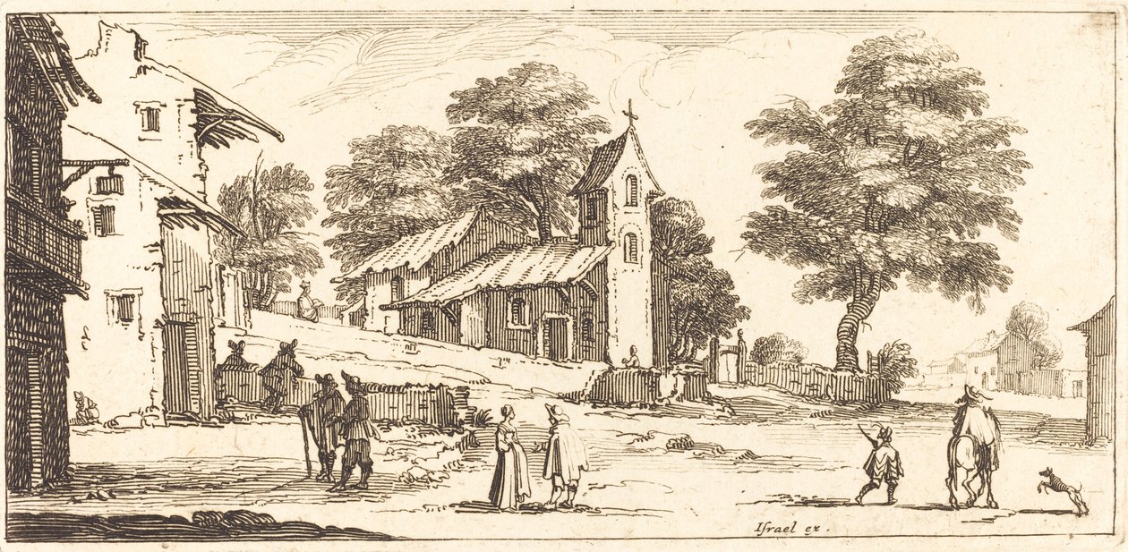 Kostel v roce 1635 nebo později. od Unbekannt
