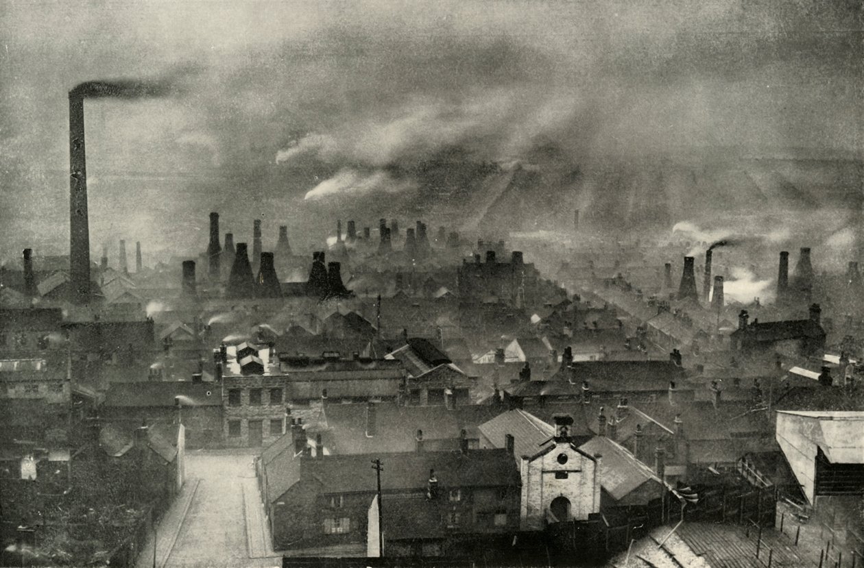 A Factoryscape in the Potteries, 1938 od Unbekannt