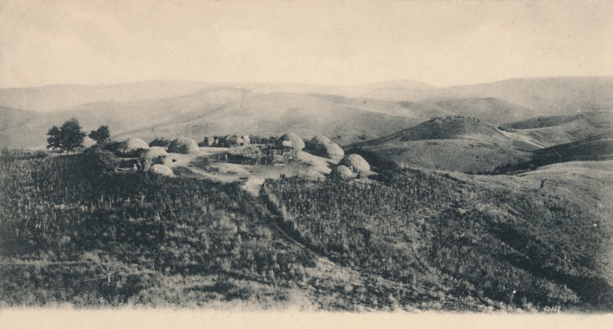 A Kafir Kraal - Zululand, začátek 20. století. od Unbekannt