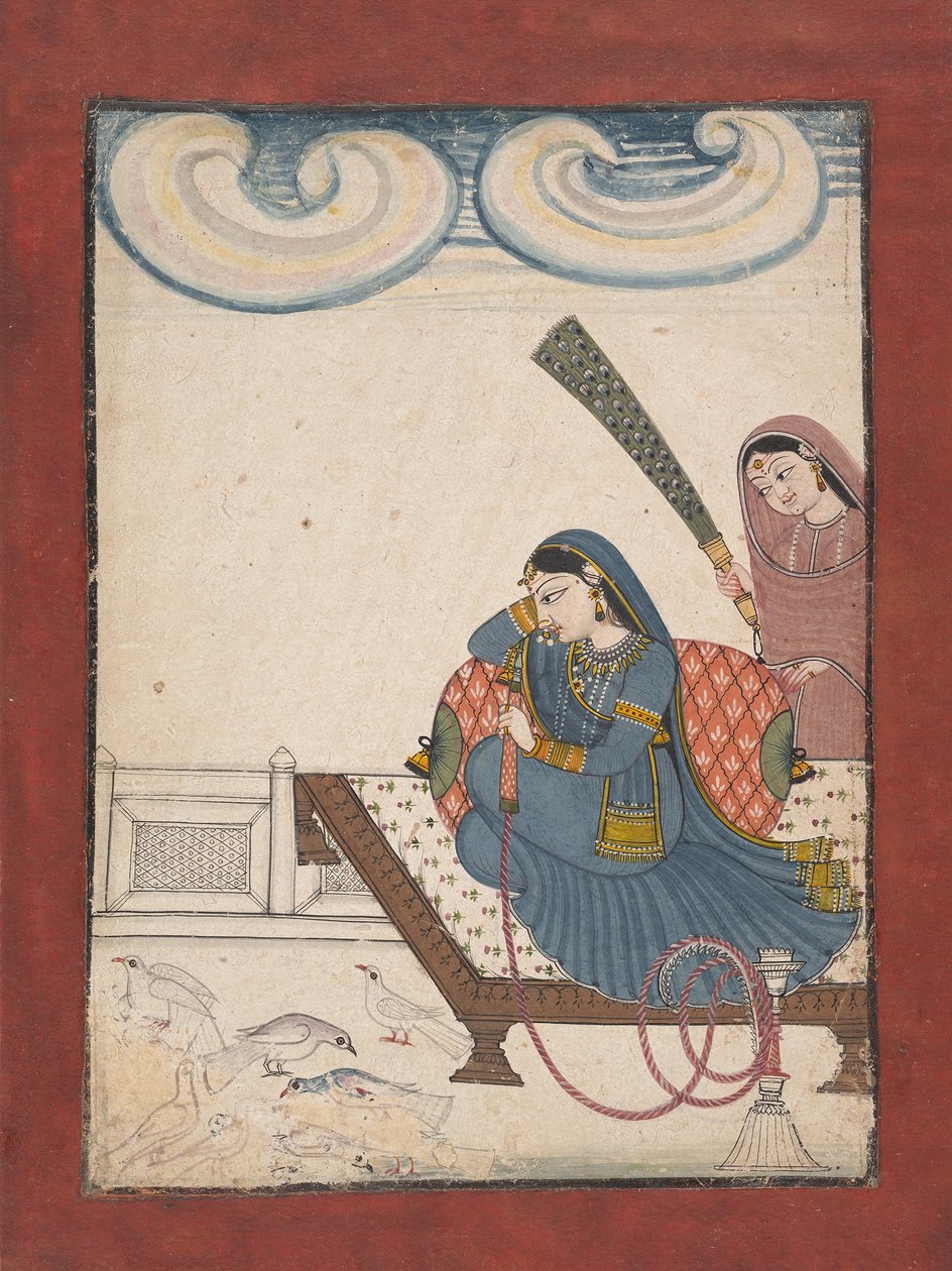 Dáma hledící na holubice, ca. 1780-1800. od Unbekannt