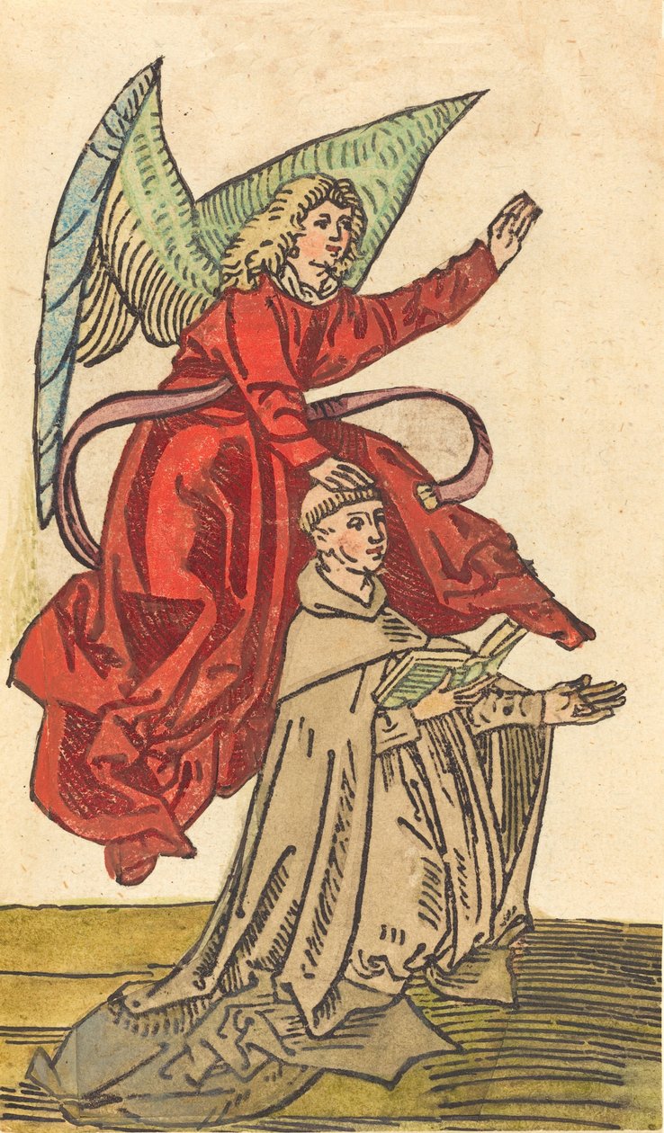 Mnich s andělem, 14801490. od Unbekannt