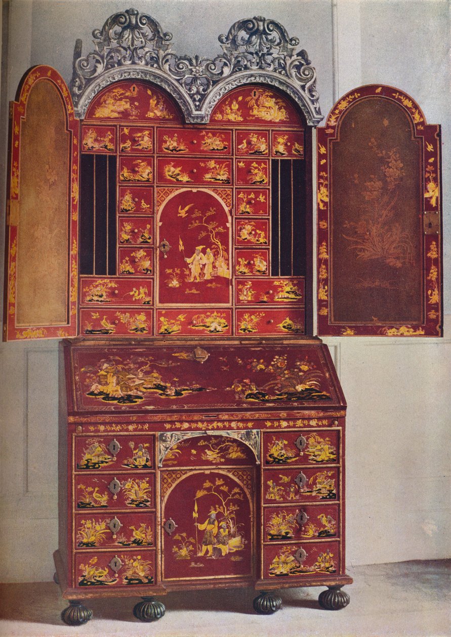 Kabinet s červeným lakem, c1685, 1936 od Unbekannt