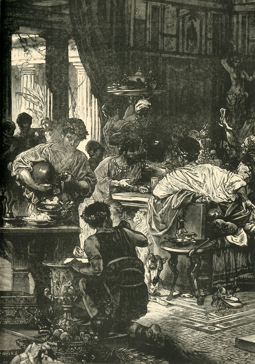 Římská hostina, 1890. od Unbekannt