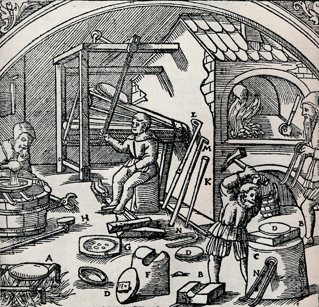Stříbrná rafinérie, 1556, 1917 od Unbekannt