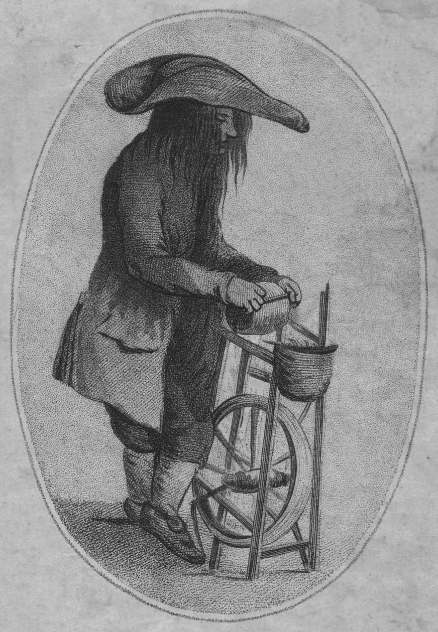 Náčrt brusky na nože, 1753 od Unbekannt