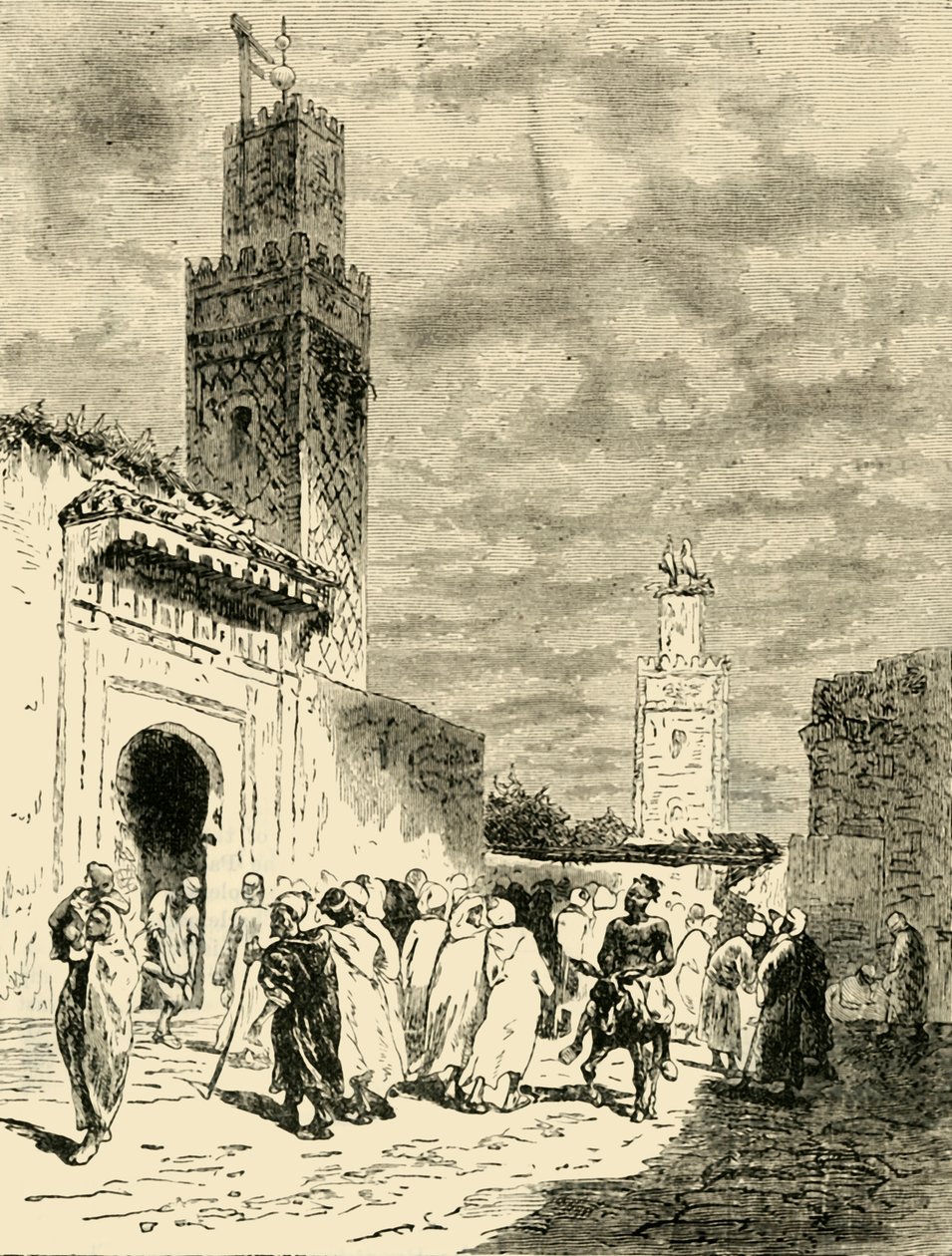 Ulice ve Fezu, 1890. od Unbekannt