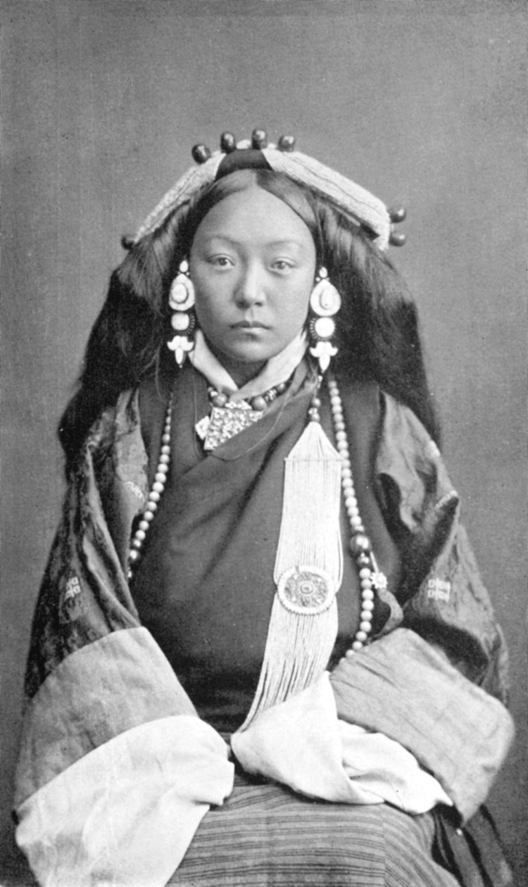 Tibetská žena, c1910 od Unbekannt