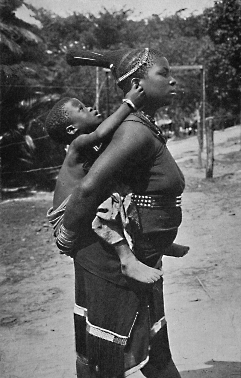 Žena a dítě Zulu, 1902 od Unbekannt