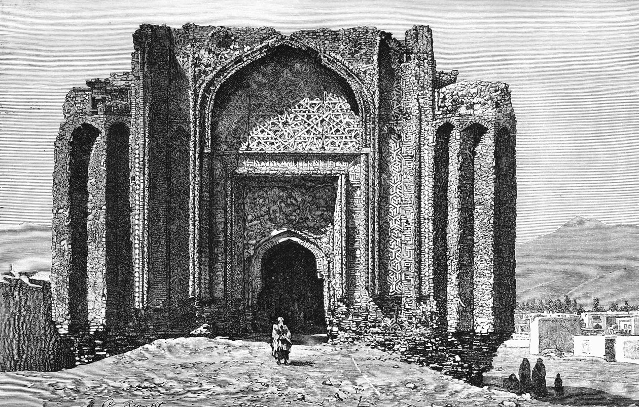 Zničená mešita ze 14. století, Hamadan, Írán, 1895 od Unbekannt