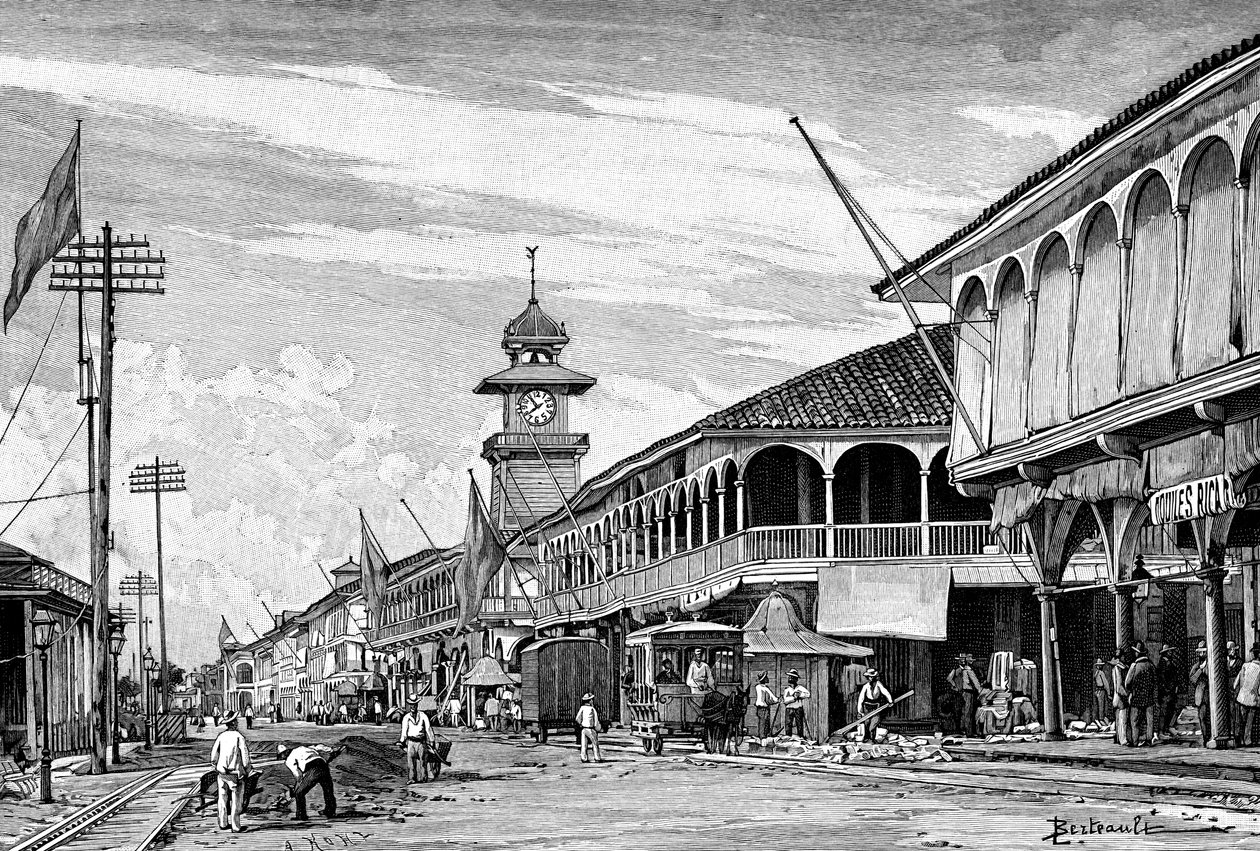 Ulice v Guayaquil, Ekvádor, 1895 od Unbekannt