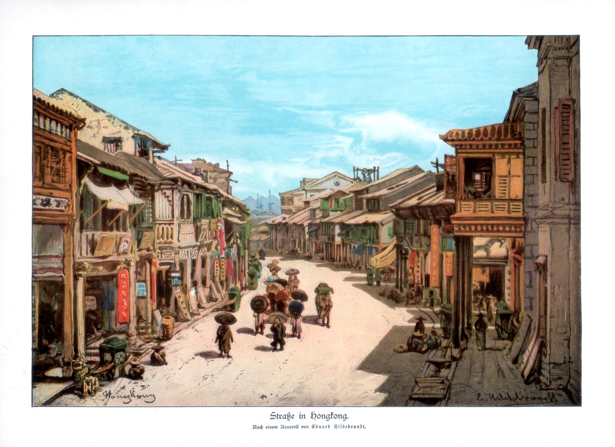 Ulice v Hong Kongu, 1900 od Unbekannt