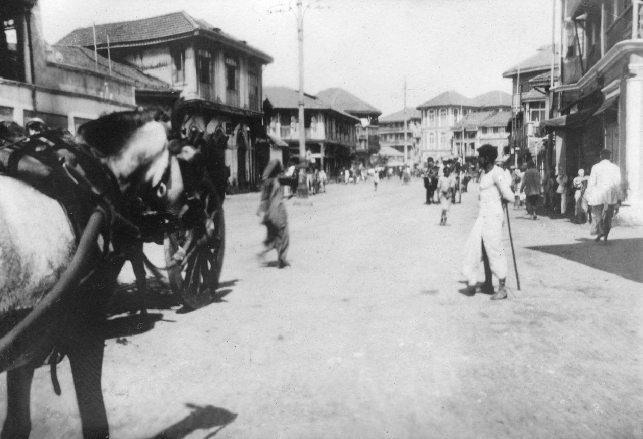 Ulice v Mumbai Bombay, Indie, c1918 od Unbekannt