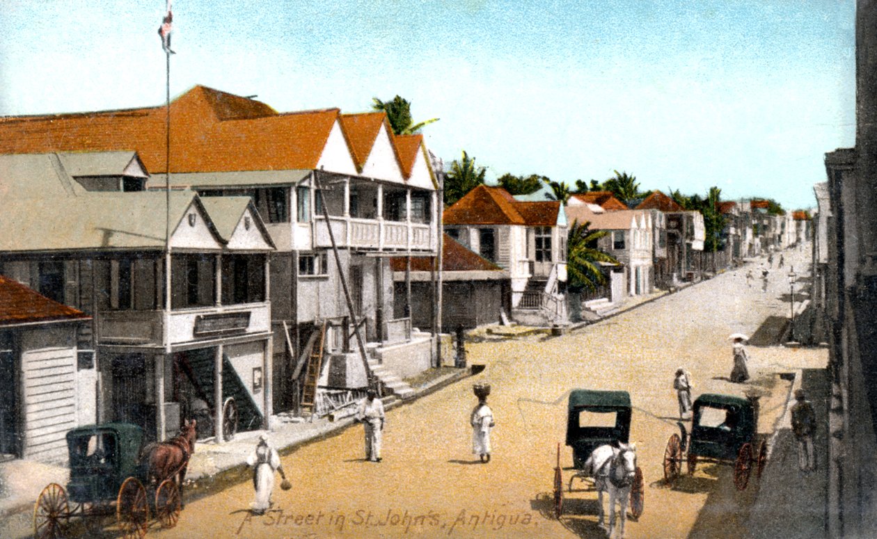 Ulice v St. Johns, Antigua, 1900 od Unbekannt