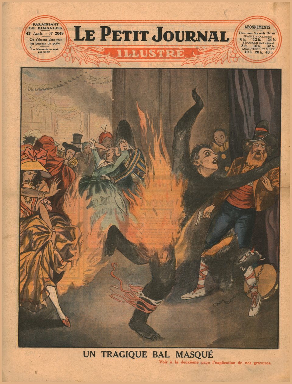 Tragický ples s maskami, 1930. od Unbekannt