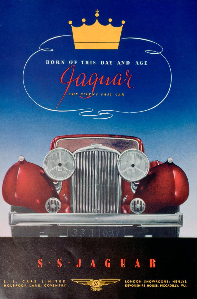 Reklama na vůz Jaguar SS, 1937 od Unbekannt