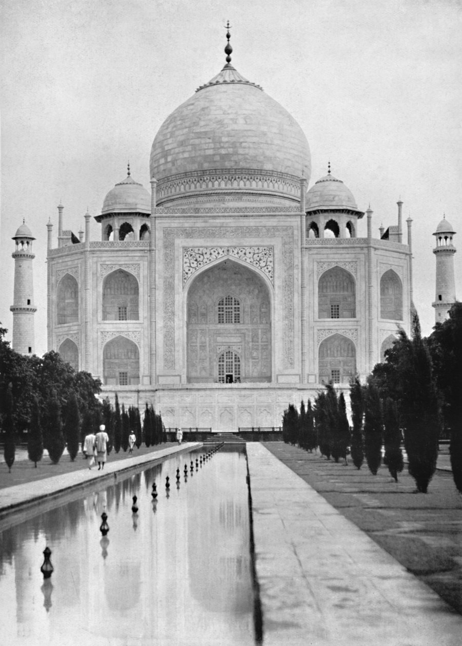 Agra. Blízký pohled na Taj Mahal, c1910. od Unbekannt