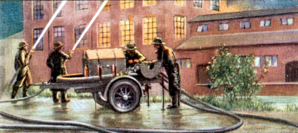 Air Raid Precaution, cigaretová karta, Britové, 1938 od Unbekannt