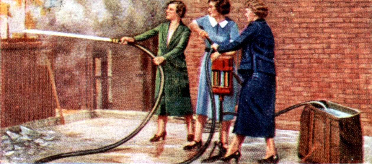 Air Raid Precaution, cigaretová karta, Britové, 1938 od Unbekannt