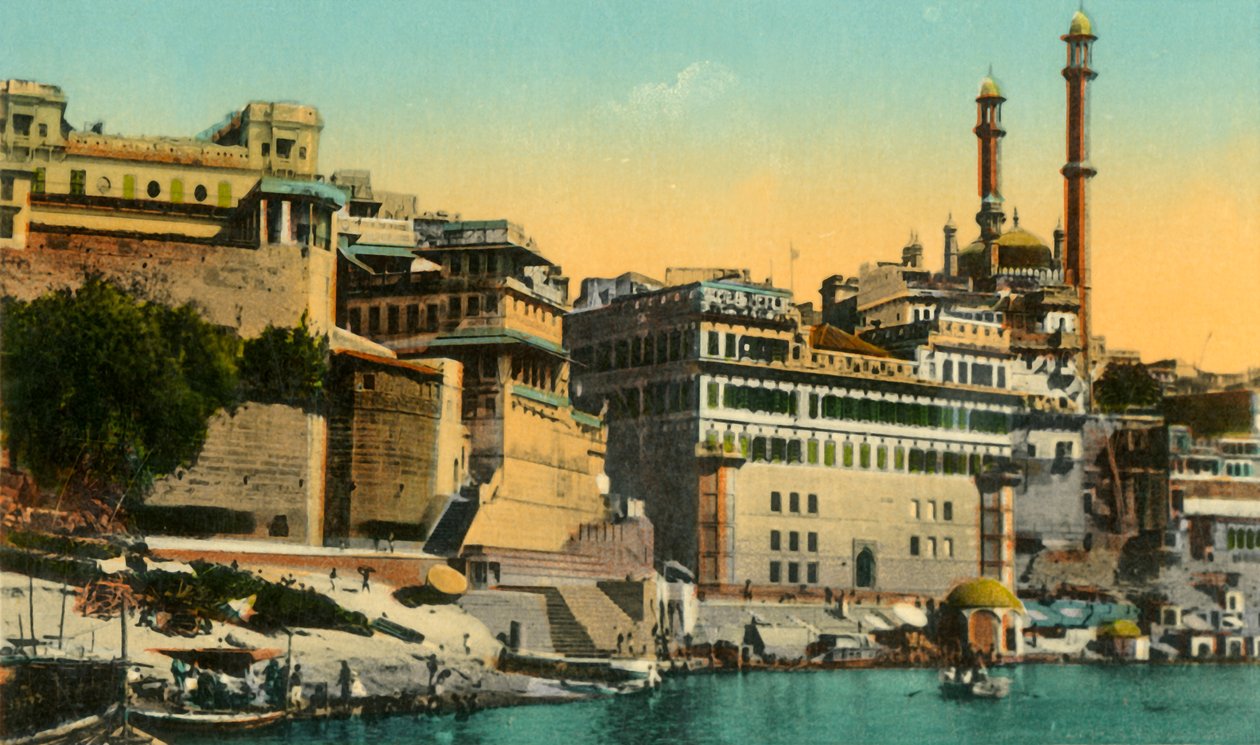 Mešita Alamgir a Ghat, Benares, c1910. od Unbekannt