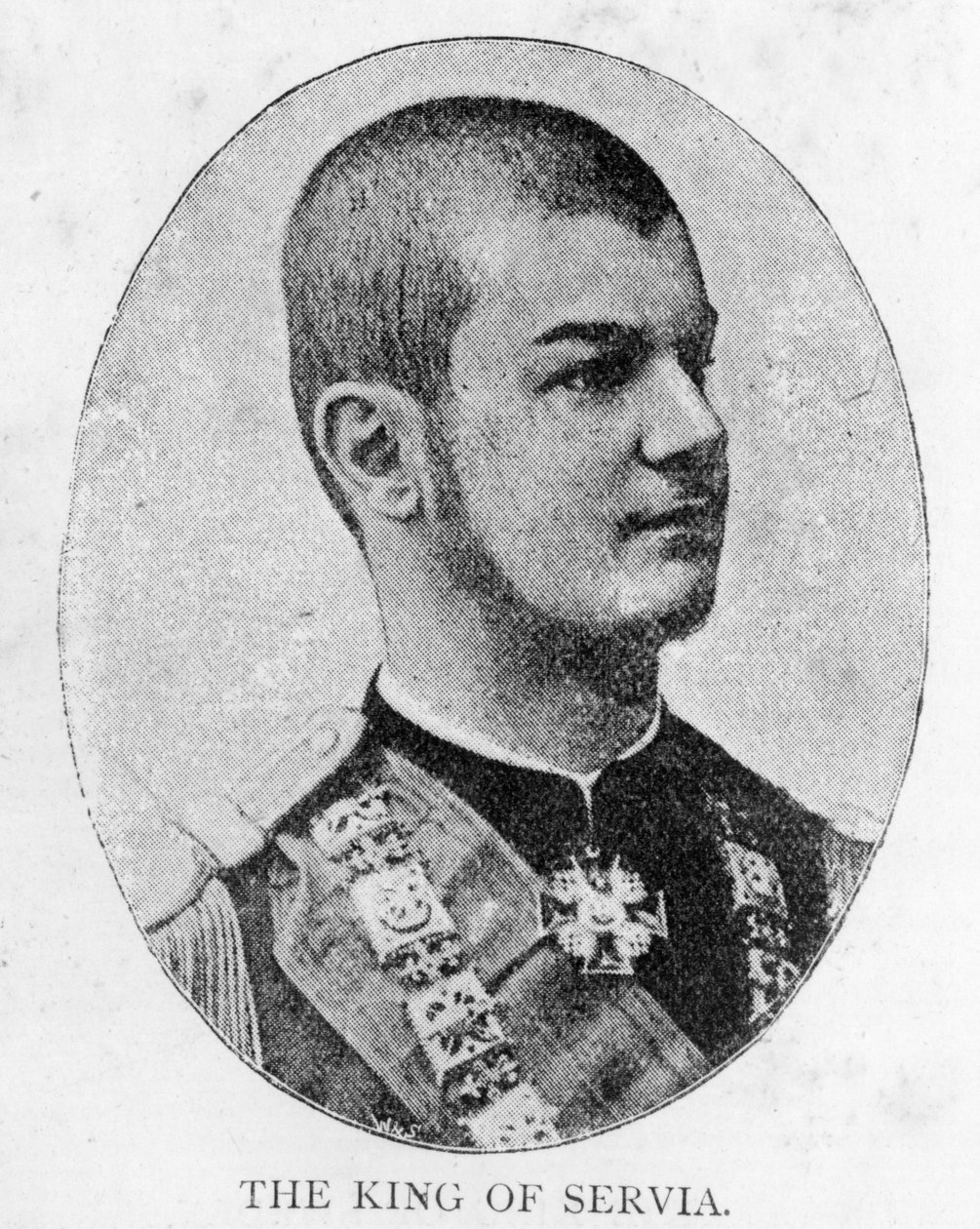 Alexandr I., král Srbska (litho) od Unbekannt