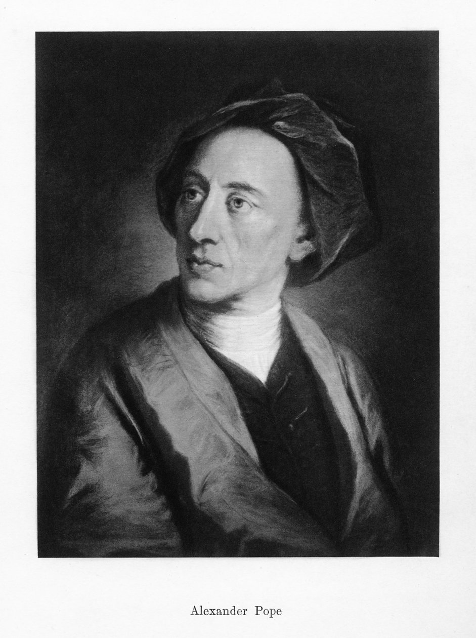 Alexander Pope , anglický básník, 19. století od Unbekannt