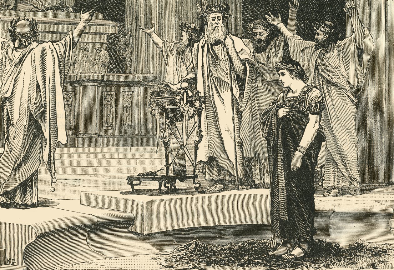 Alexandr v chrámu Jupitera Ammona, 1890. od Unbekannt