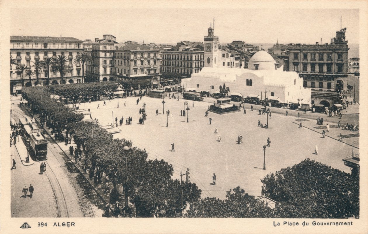 Alžír – Vládní náměstí, c1900 od Unbekannt