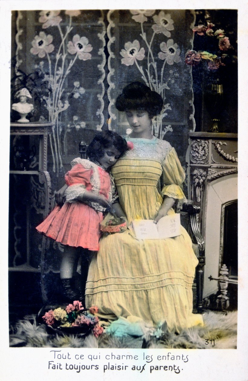 Vše, co okouzluje děti..., Francouzská pohlednice, c1900 od Unbekannt