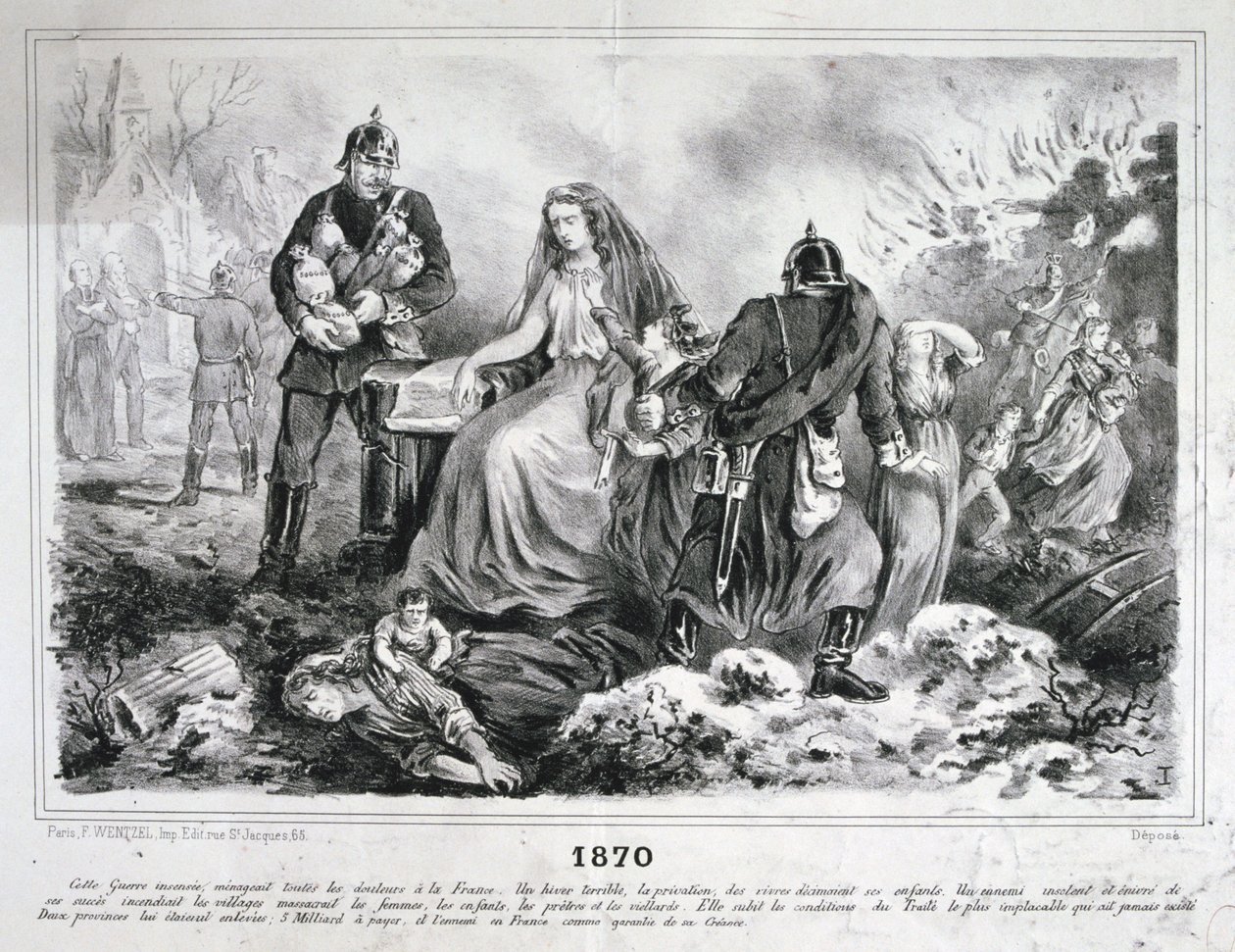 Alegorická karikatura, francouzsko-pruská válka, 1870-1871 od Unbekannt