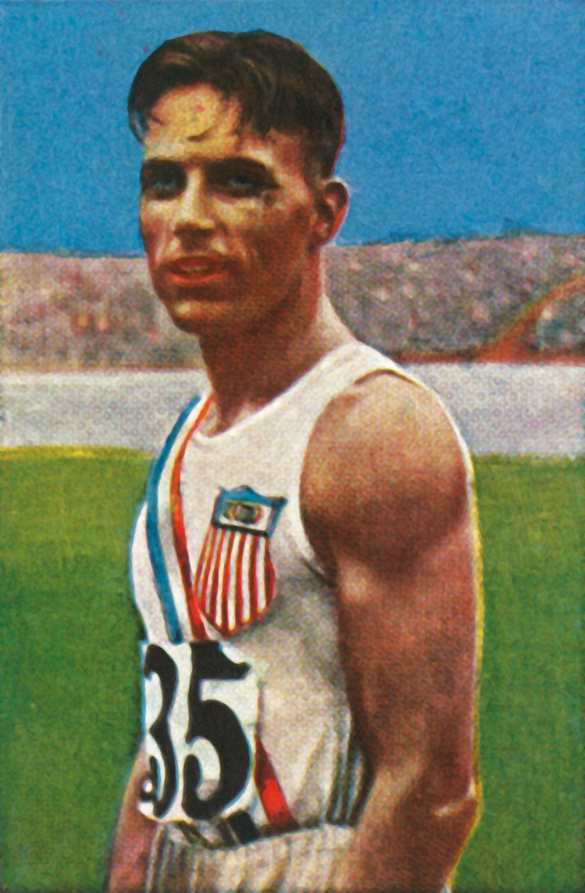 Americký vrhač disků Bud Houser, 1928. od Unbekannt