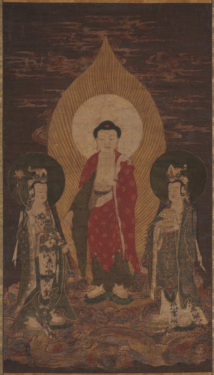 Amitabha Triáda, možná 1400s. od Unbekannt