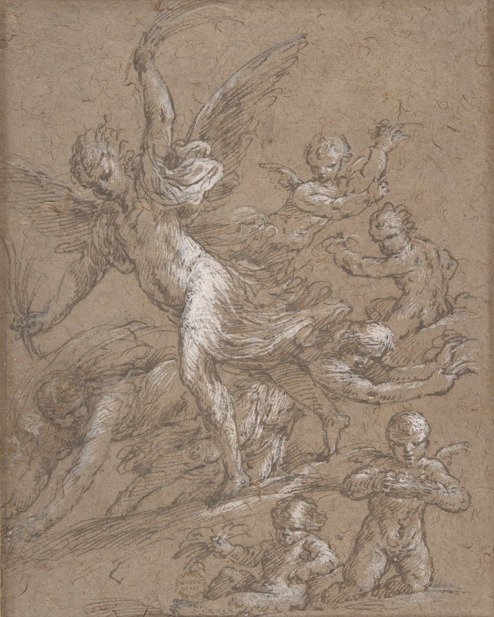 Andělé a Putti, 17. století. od Unbekannt
