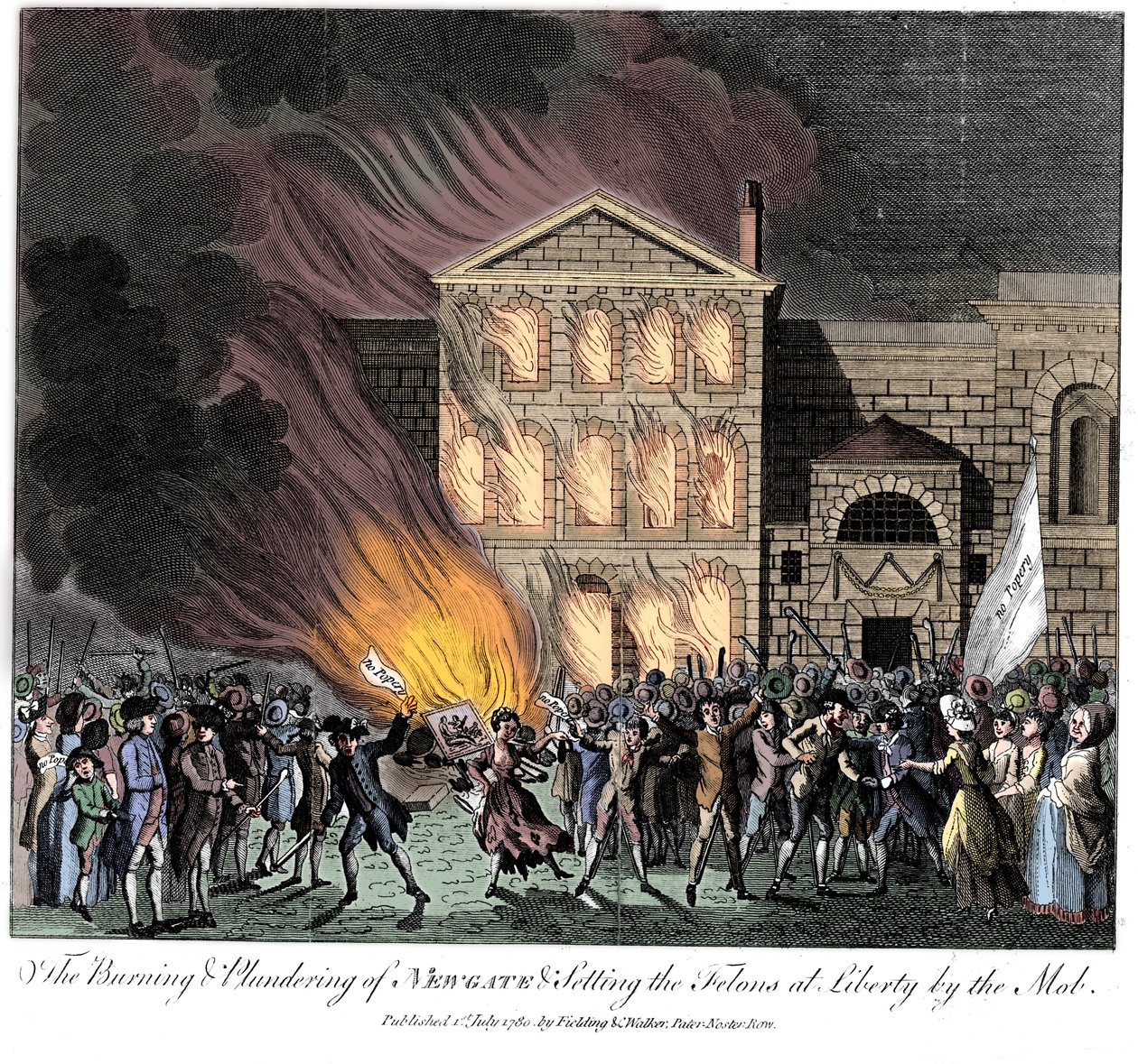 Antikatolické gordonské nepokoje, Londýn, 6.–7. června 1780 od Unbekannt