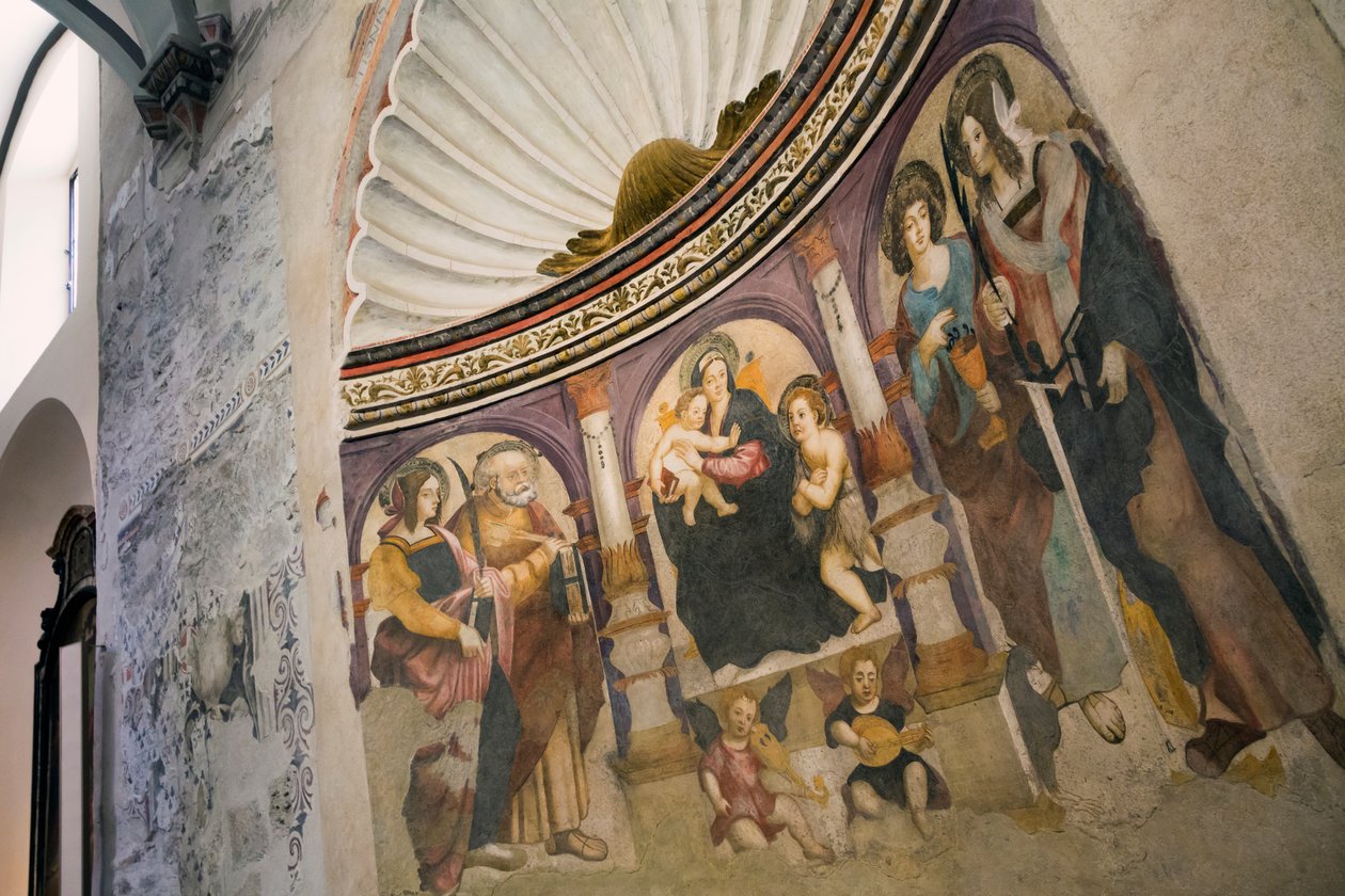 Aosta, Itálie. Oltář svaté Lucie. Čerstvý. od Unbekannt