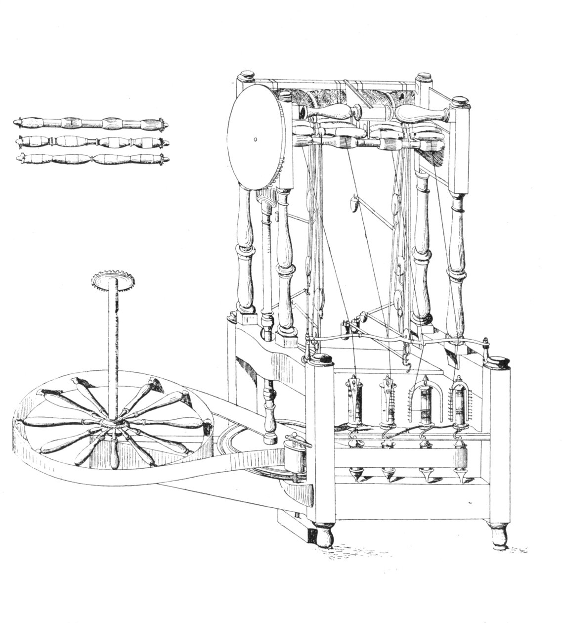 Arkwrights Spinning Jenny, 1769, 1769, 1904 od Unbekannt