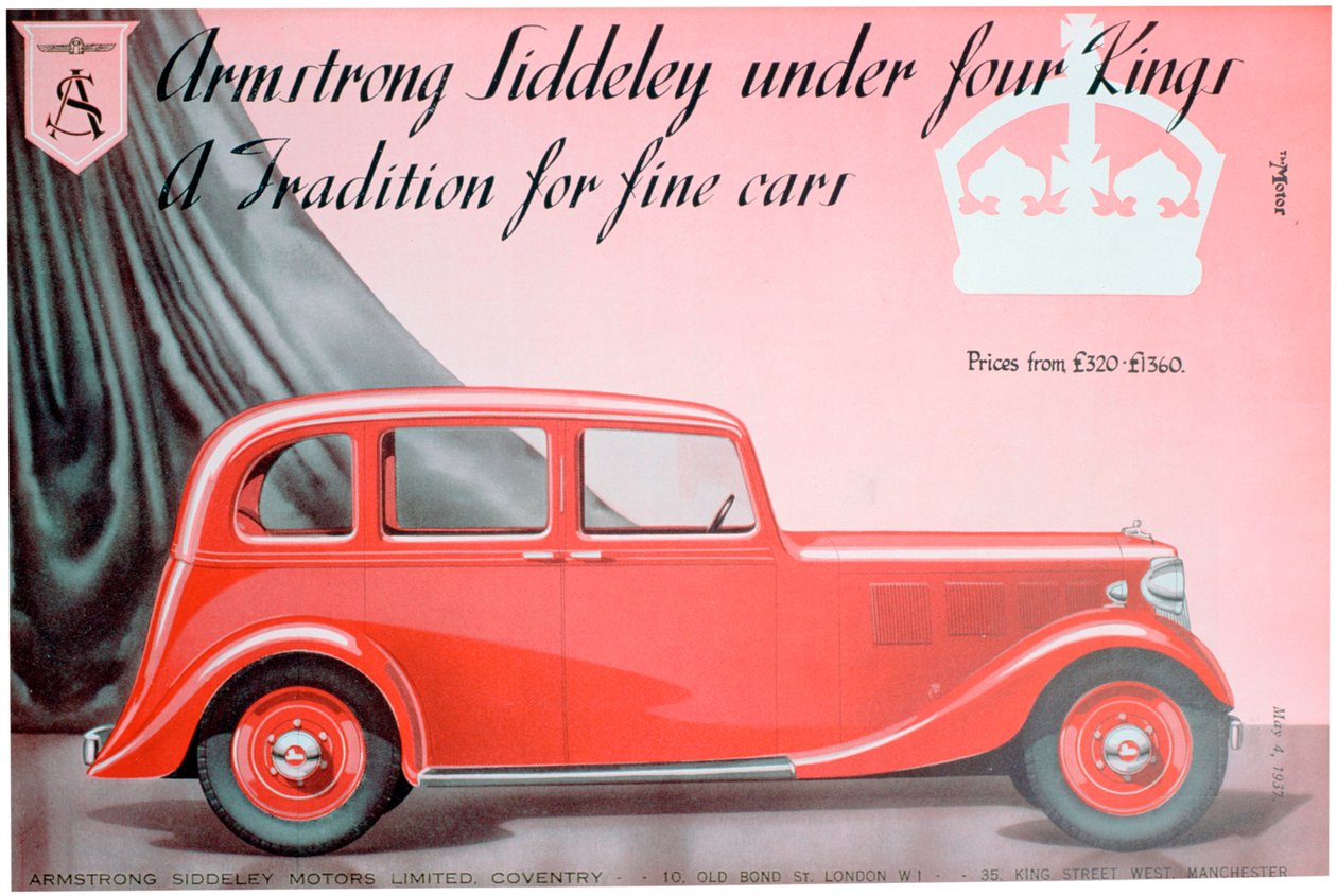 Reklama Armstrong Siddeley Motors, 1937 od Unbekannt