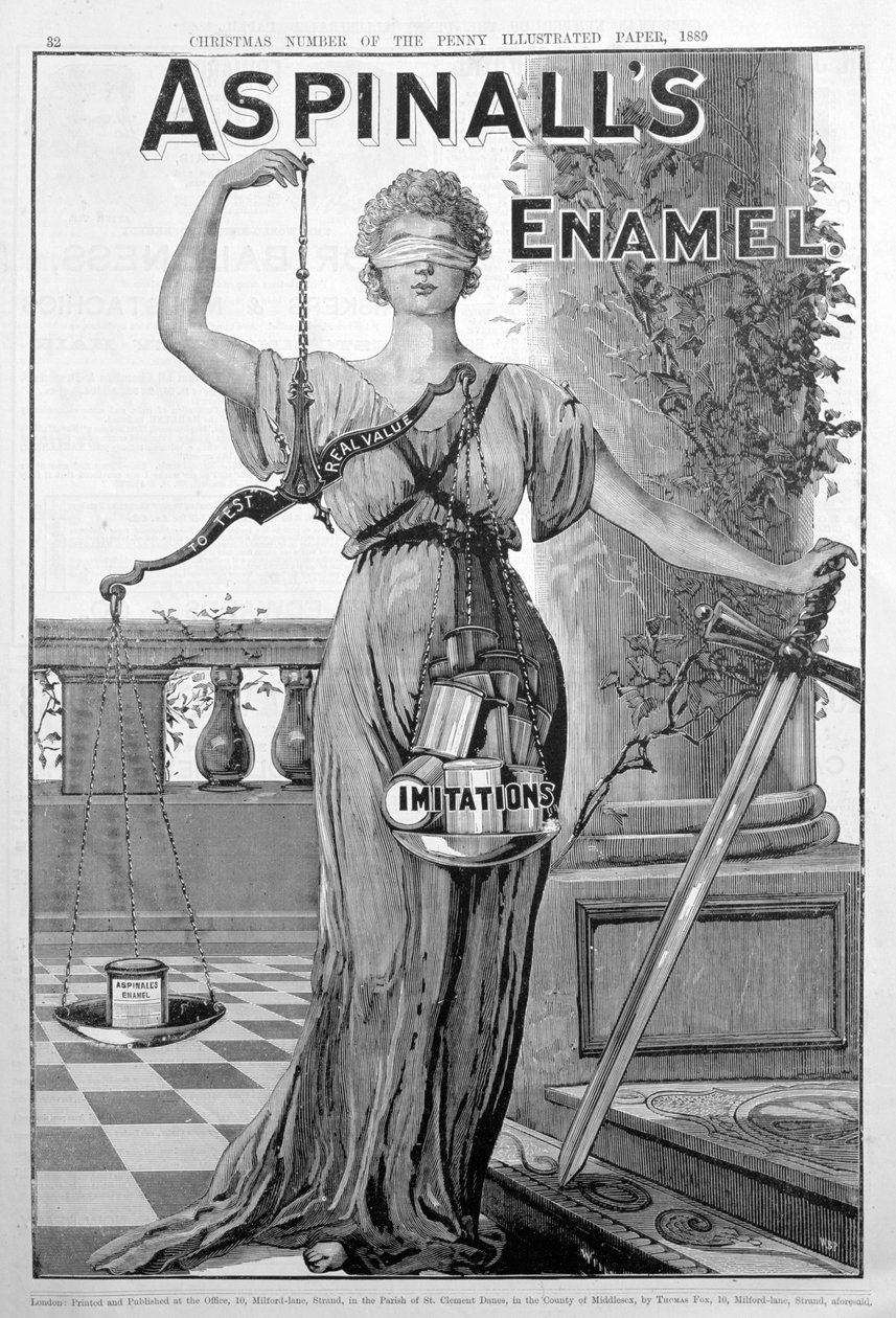 Reklama Aspinalls Enamel, 1889 od Unbekannt