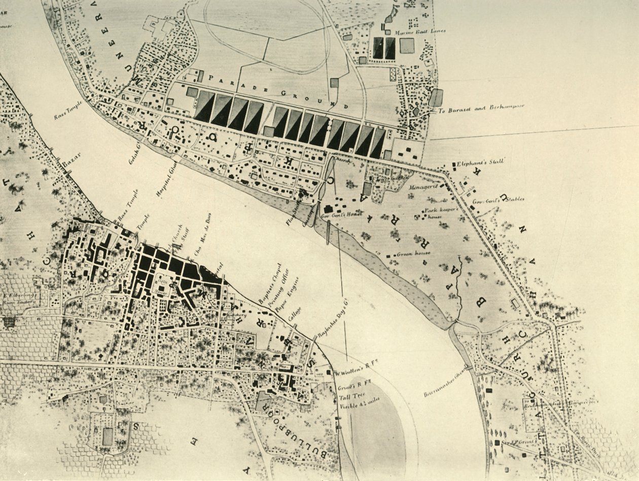 Barrackpore Park and Cantonment, 1841, 1925. od Unbekannt