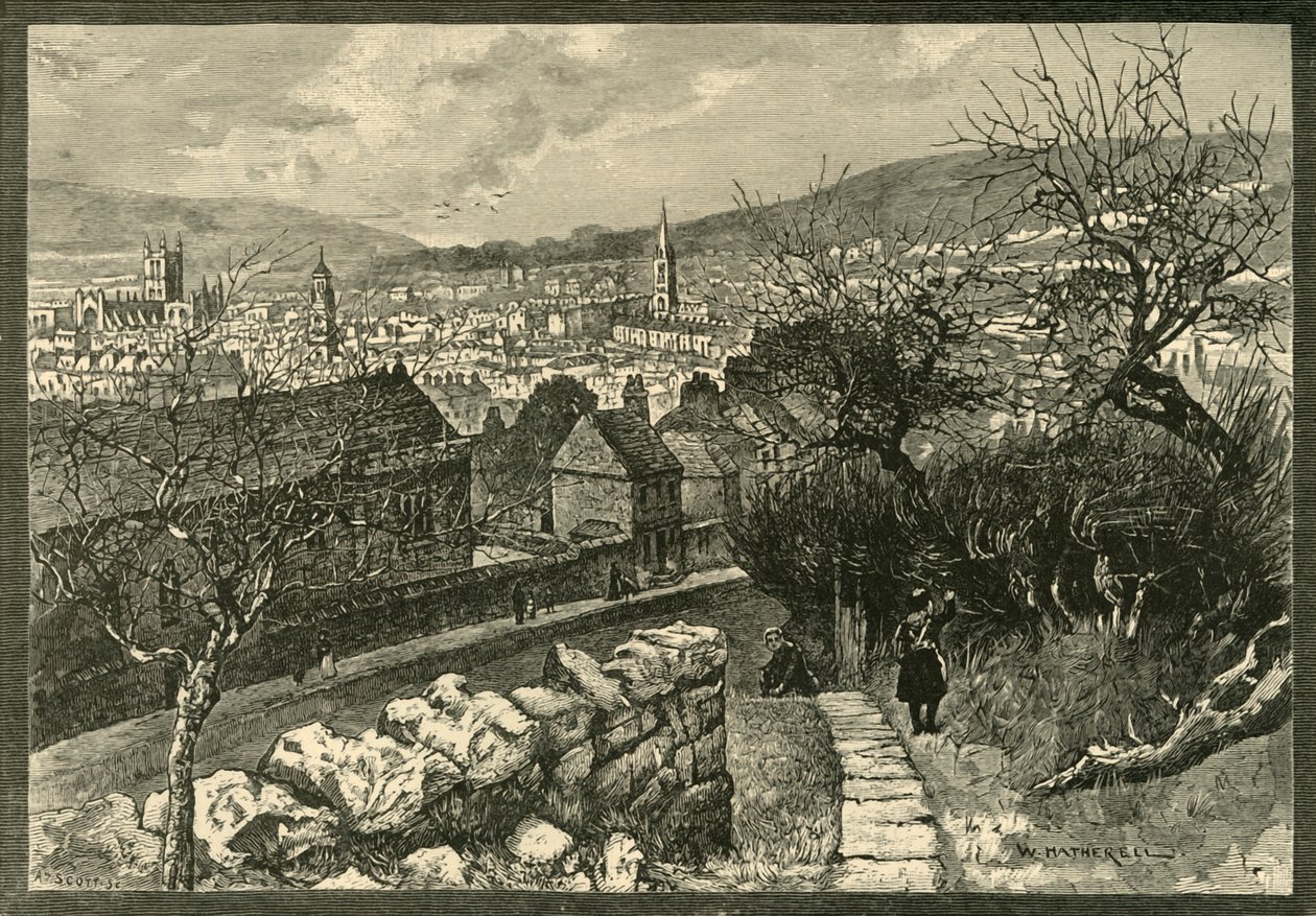 Bath, z Beechen Cliff, 1898. od Unbekannt
