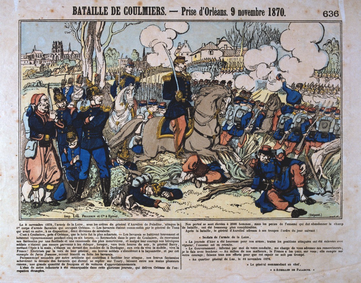 Bitva u Coulmiers, francouzsko-pruská válka, 9. listopadu 1870 od Unbekannt