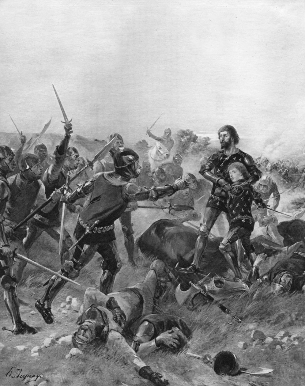 Bitva u Poitiers, Francie, 1356 od Unbekannt