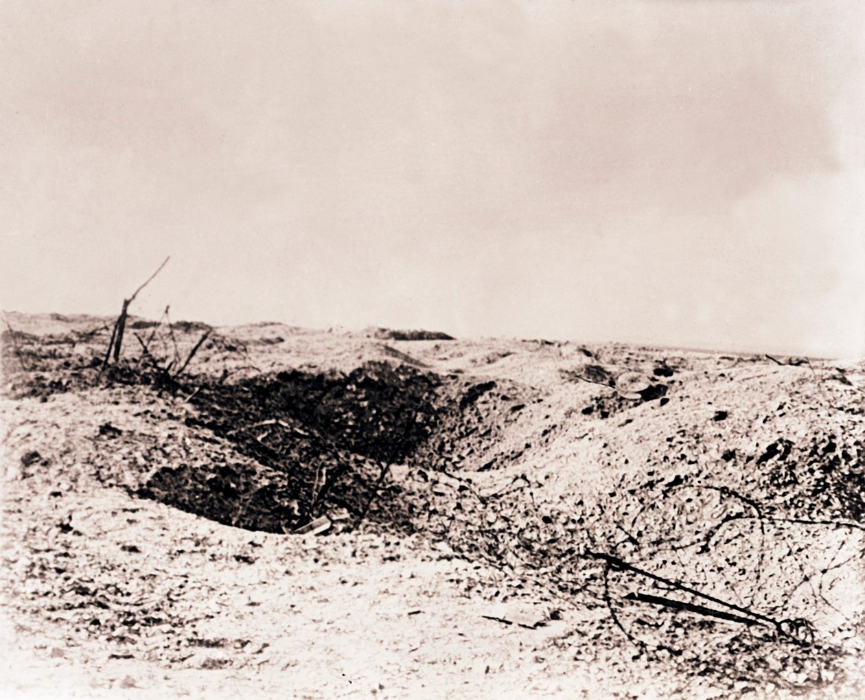 Battlefield, Tahure, severní Francie, c1914-c1918 od Unbekannt